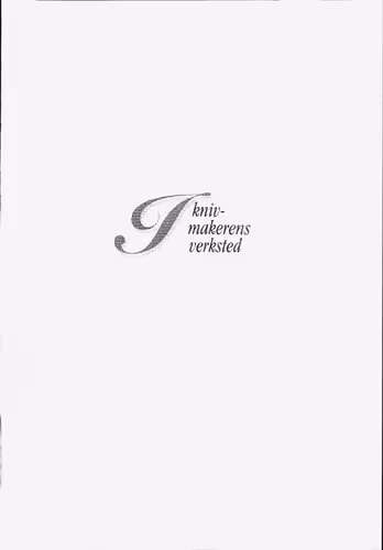 خرید و دانلود نسخه کامل کتاب I knivmakerens verksted