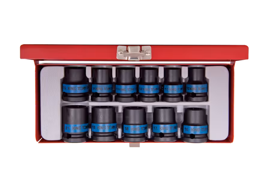 4412MP – جعبه بکس 1/2 ميليمتر فشارقوي کوتاه 6 گوش  11 عددي   ( 21 -10 ) کينگ توني