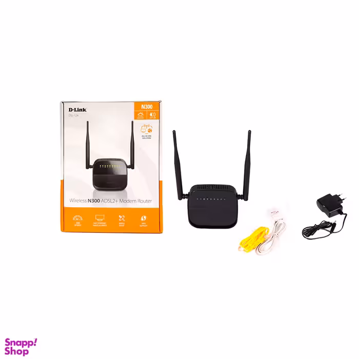مودم روتر بی سیم ADSL2 Plus دی لینک (D-Link) مدل DSL124 New-N300