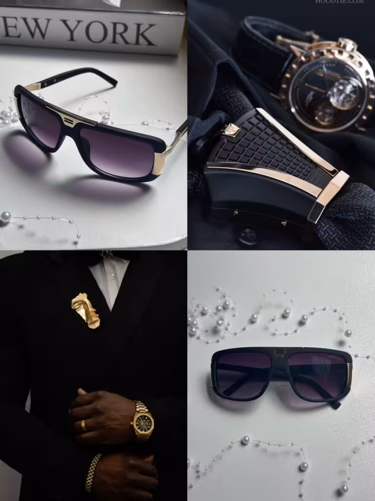 عینک آفتابی برند LV دودی مردانه یووی 400