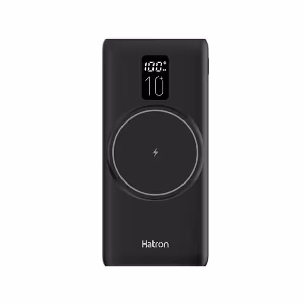 پاوربانک 10000 PD و فست شارژ Hatron مدل HPB1090PQW مگ سیف دار