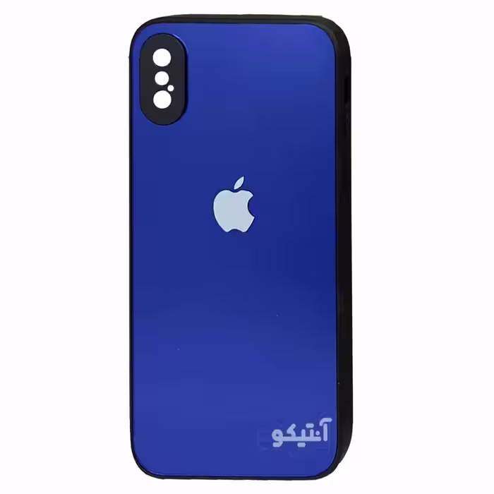 قاب براق آیینه ای محافظ لنزدار مناسب برای iPhone X /Xs-آبی کاربنی