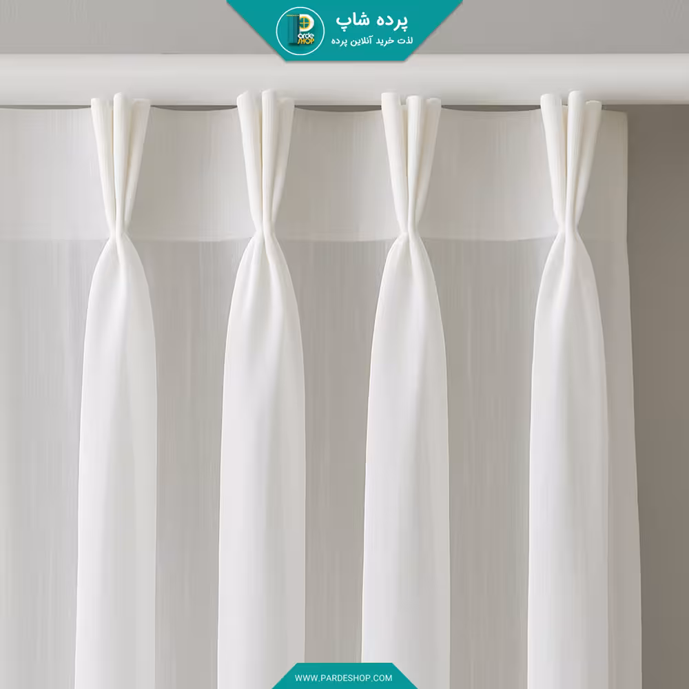 پرده حریر مات مدل سه چین