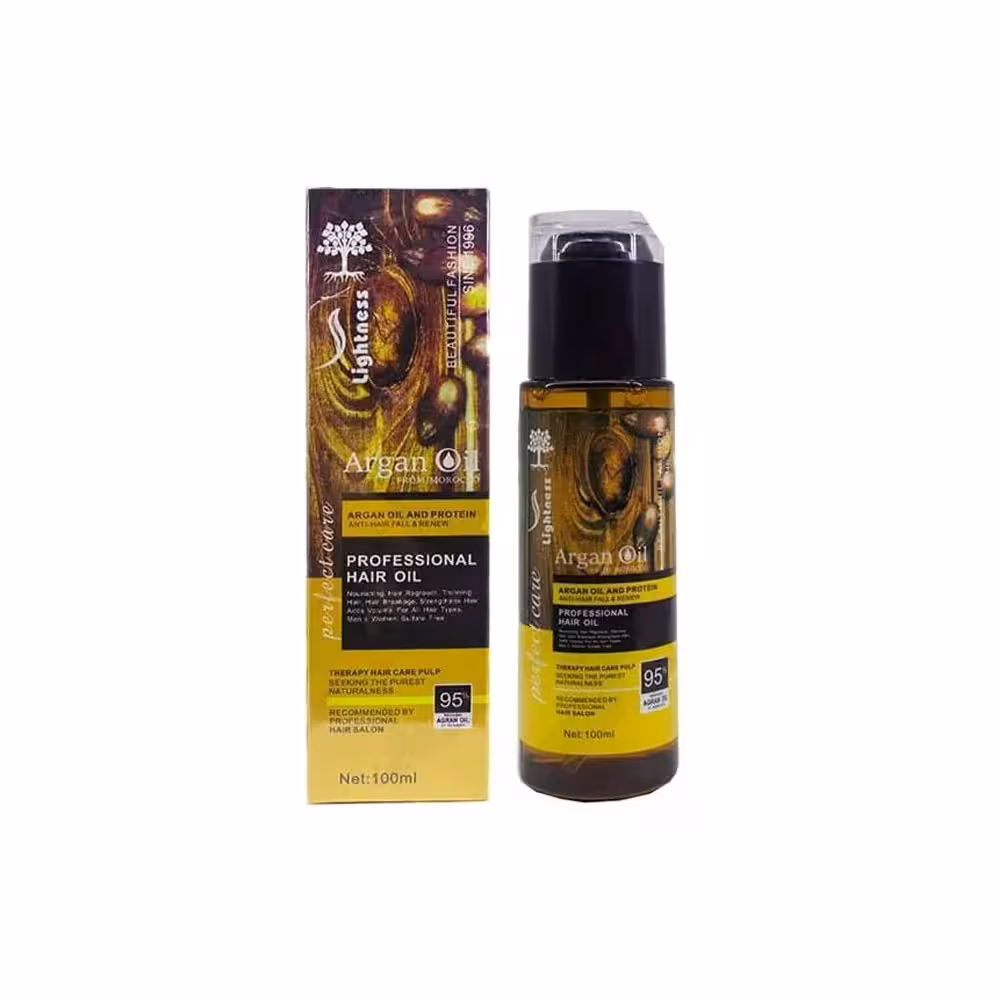 روغن آرگان بدون سولفات لایتنس Lightness مناسب انواع مو 100 میل