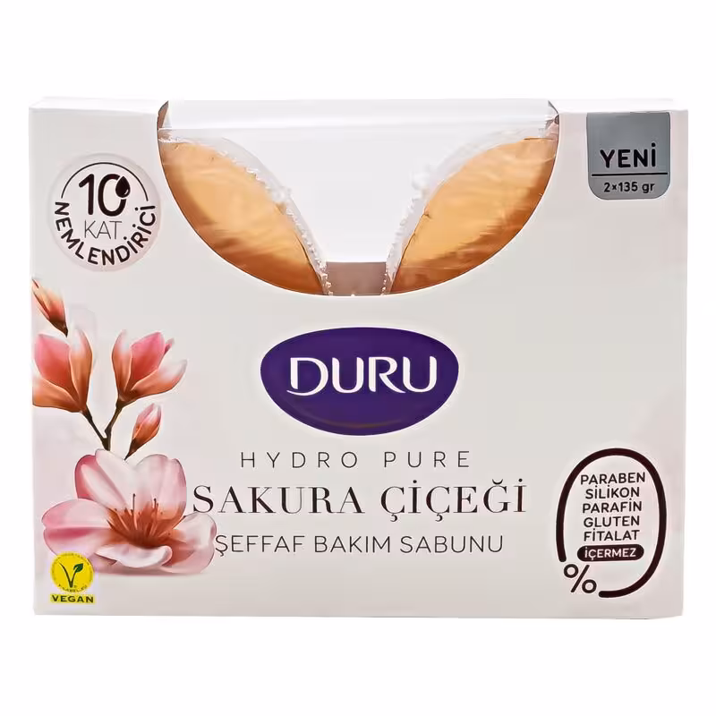 صابون آبرسان دورو حاوی عصاره شکوفه گیلاس بسته 2 عددی DURU