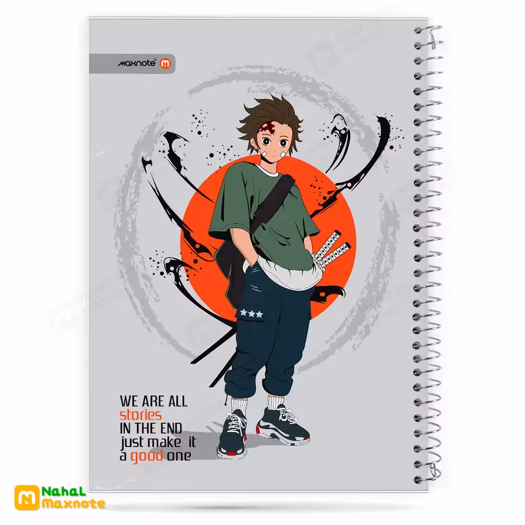 دفتر 100 برگ سیمی طلقی (انیمه) کد 9138.طرح 3 پسرانه