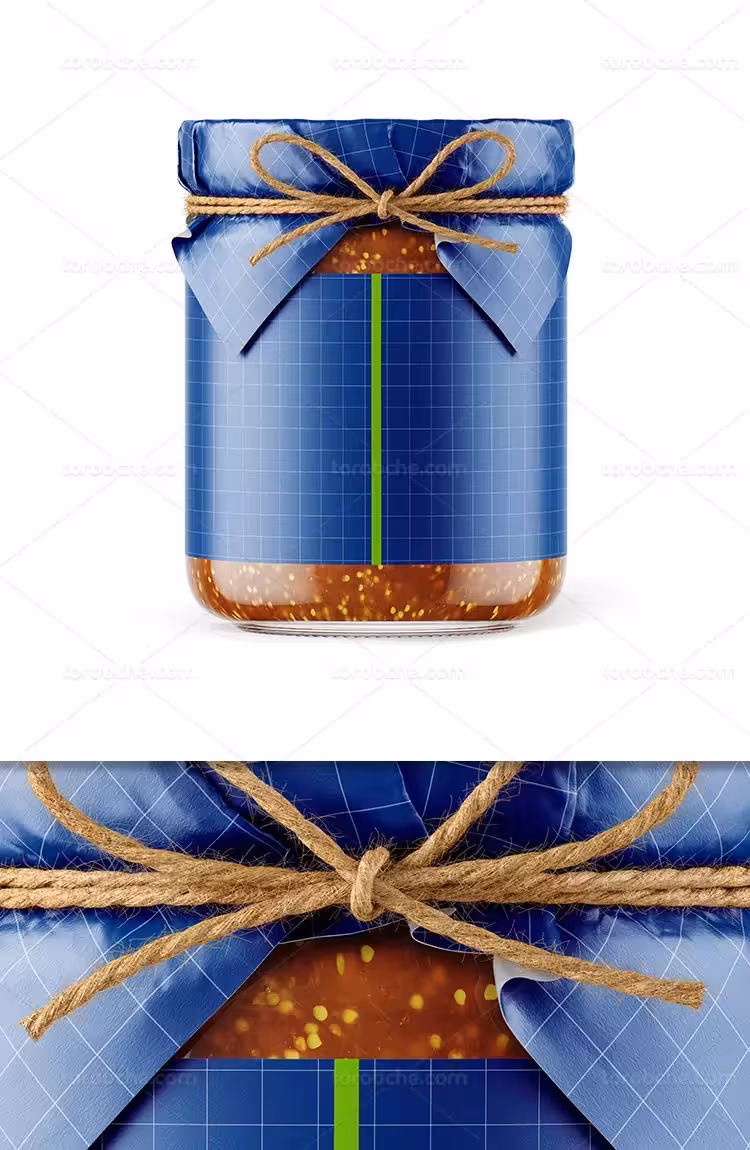 موکاپ ظرف مربای انجیر | گرافیک با طعم تربچه