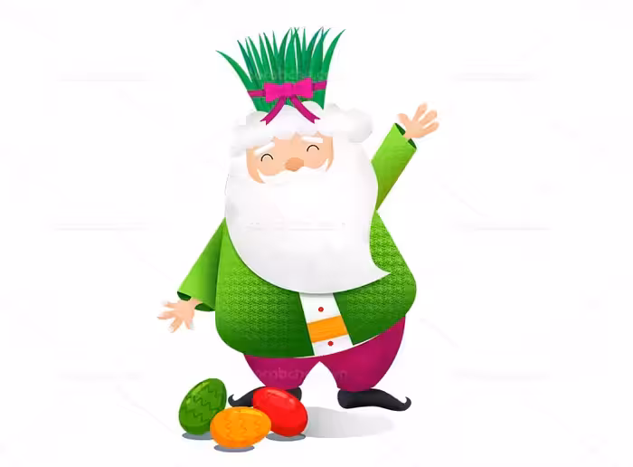 عمو نوروز و سبزه عید | گرافیک با طعم تربچه