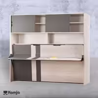 تخت یک نفره تاشو افقی با میز تحریر رابین