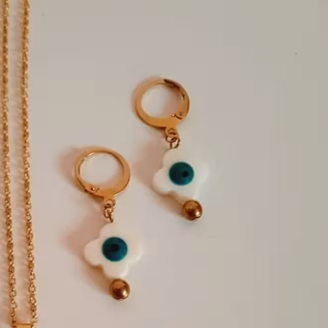 گوشواره صدف استیل