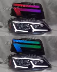 ست چراغ اسپرت پرشیا جلو بنزی سفید و خطر nx دودی فول کالر