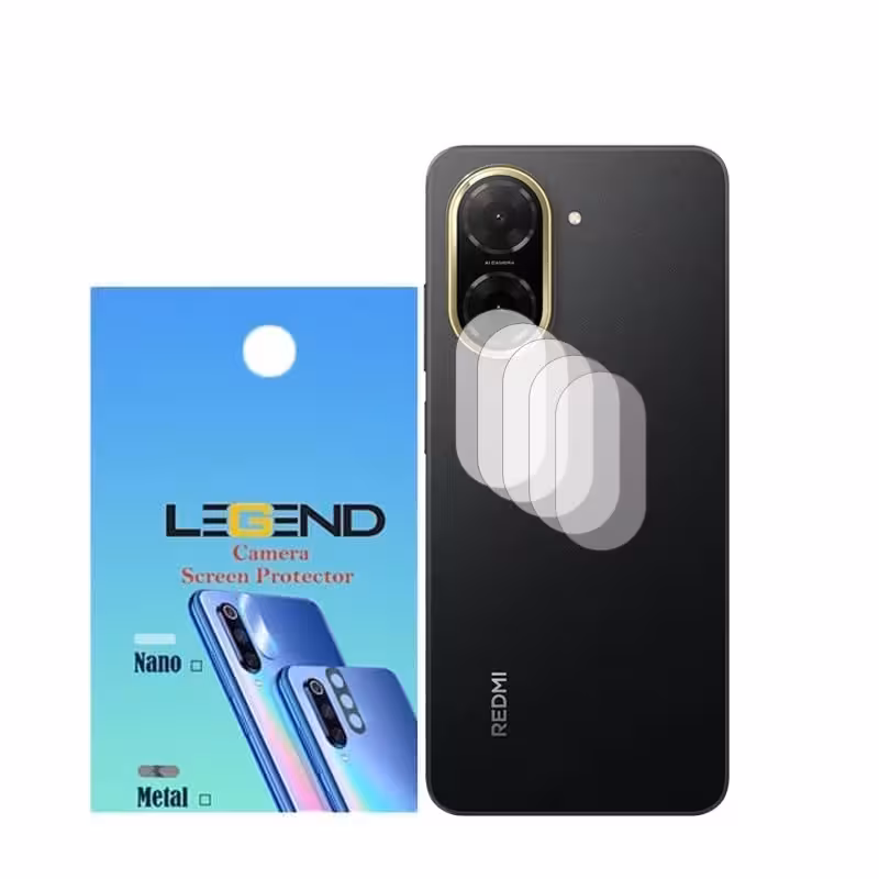 محافظ لنز دوربین لجند مدل نانو گلس مناسب برای موبایل شیائومی Redmi A5 بسته 5 عددی