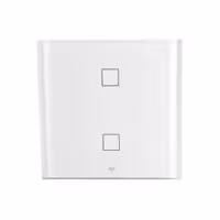 کلید لمسی هوشمند دو پل با قابلیت کنترل از طریق Wifi رنگ سفید