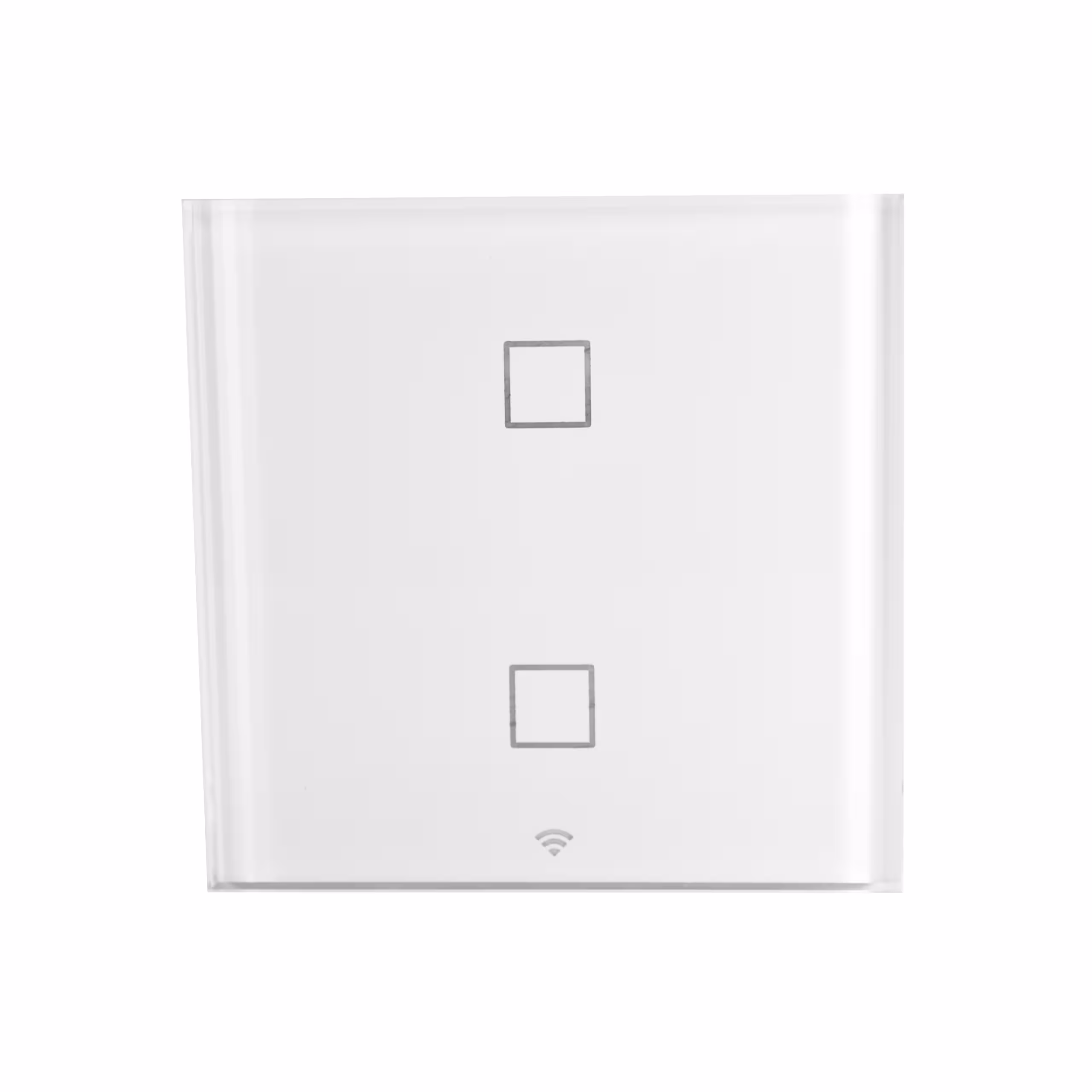 کلید لمسی هوشمند دو پل با قابلیت کنترل از طریق Wifi رنگ سفید