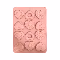 قالب سیلیکونی وارداتی قلب 12 مدل طرح دار 16*23 سانت