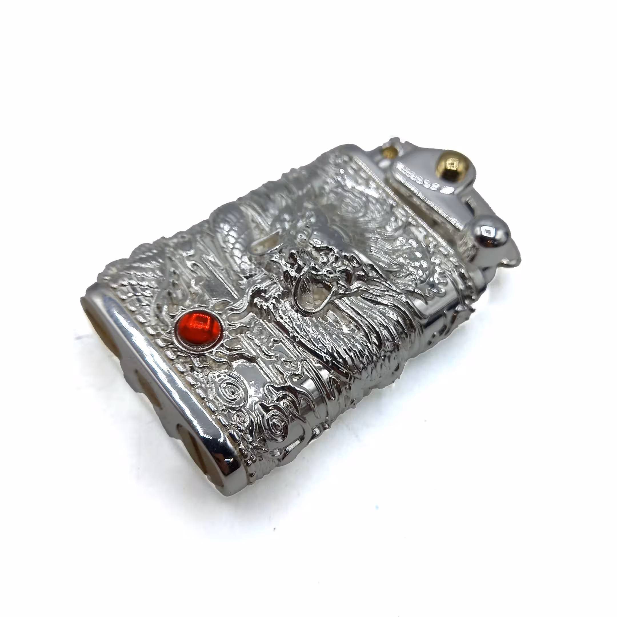 فندک بنزینی زورو نقره ای طرح اژدها کد s130028