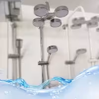 شیرالات علم دوش حمام هلی شاتی دوکاره ضدرسوب با فیلتر رنگ کروم