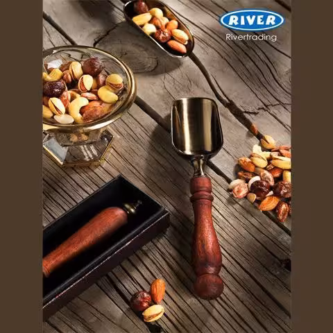 قاشق آجیل دسته چوبی ریور کد 102