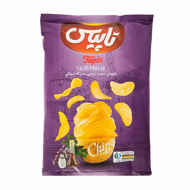 چیپس سرکه نمکی تاپیس 45 گرمی