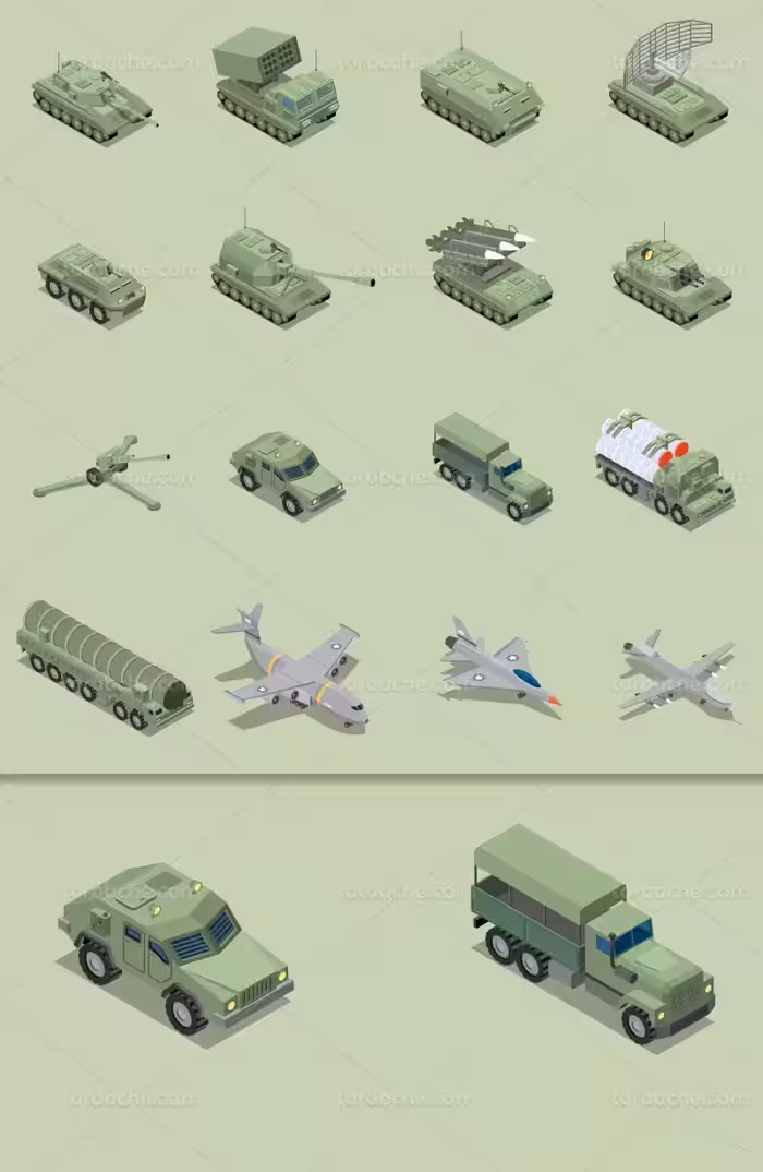 وکتور تجهیزات نظامی | گرافیک با طعم تربچه
