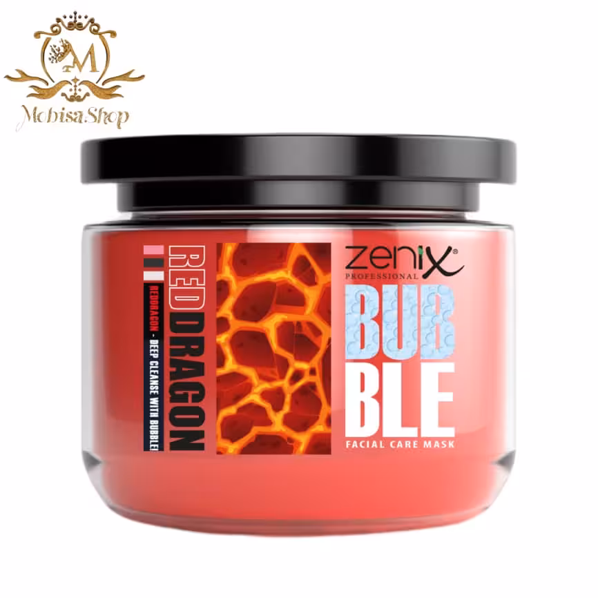 ماسک صورت خاک رس حباب‌دار زنیکس zenix مدل رد دراگون حجم 300 میل