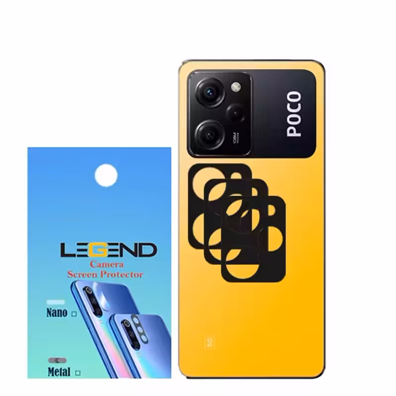 محافظ لنز دوربین LEGEND مدل قابدار مناسب موبایل شیائومی Poco X5 Pro بسته 3 عددی