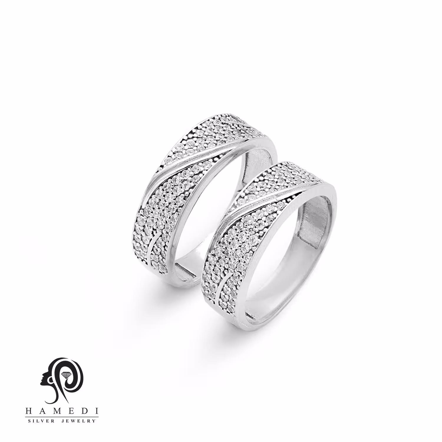 انگشتر نقره ست زنانه و مردانه مدل RI B14