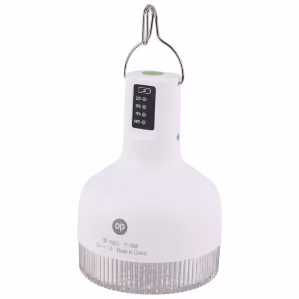 چراغ آویز چادر دی پی مدل DP-7855 18W با نور مهتابی