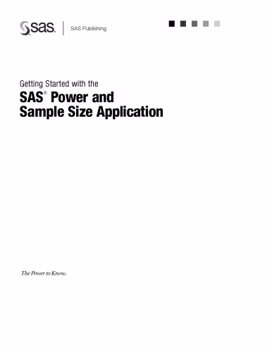 خرید و دانلود نسخه کامل کتاب Getting Started with the SAS Power and Sample Size Application