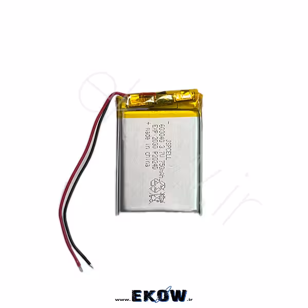 باتری لیتیوم پلیمر 750mAh(لیتیوم li-po 603040 3.7v 750mAh)