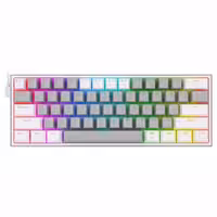 کیبورد ردراگون Keyboard Redragon K617 Gray and White سوئیچ قرمز