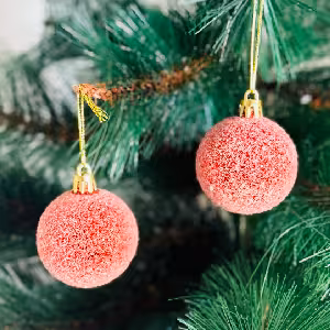 گوی کریسمس 2 عدد 4 سانت کد 528