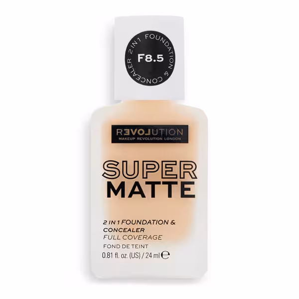 کرم پودر و کانسیلر دو کاره رولوشن مدل Super Matte شماره F8.5 حجم 24 میل