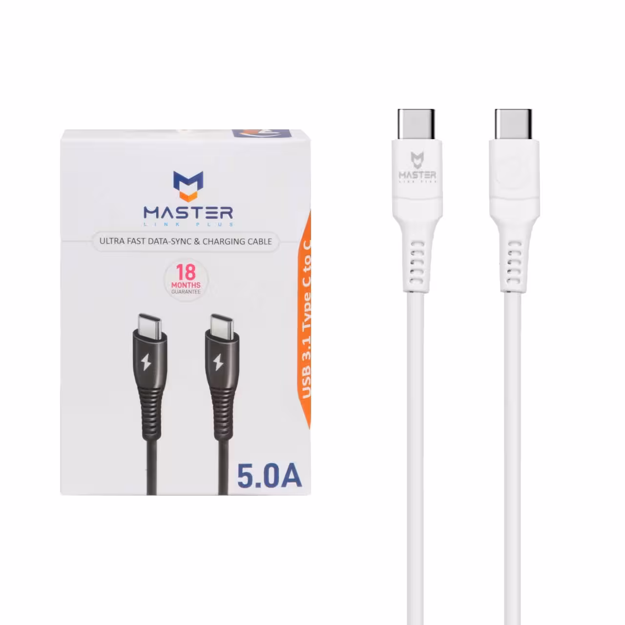 کابل شارژ MASTER تایپ سی به تایپ سی سوپر فست type-c to type-c