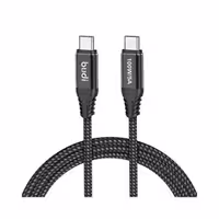 کابل شارژ کنفی USB-C به USB-C بودی مدل Budi DC220TT15B طول 1.5 متر