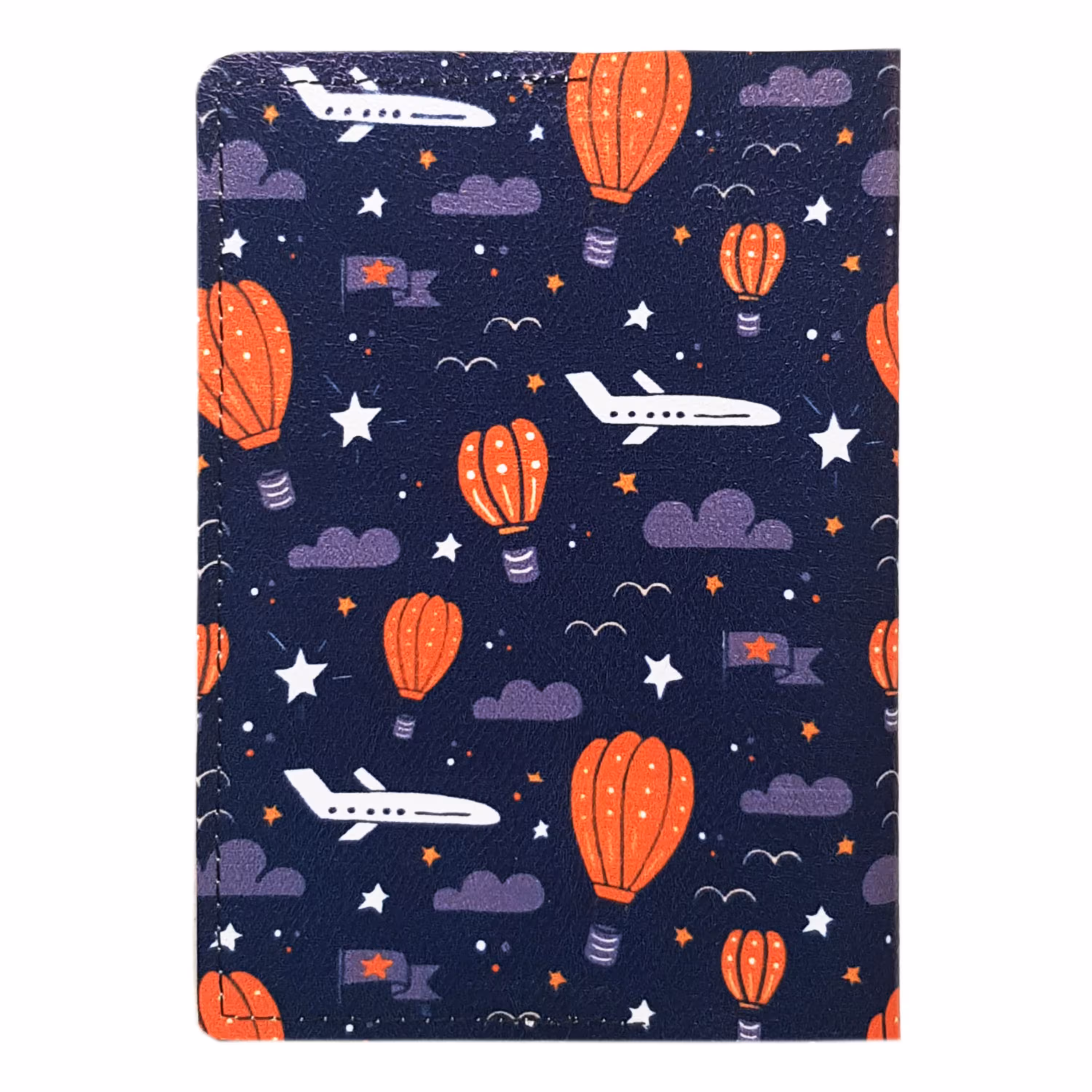 جلد شناسنامه سایز جدید و جلد پاسپورت چرم مصنوعی طرح  هواپیما و بالن (فروش به صورت خورده و عمده) 