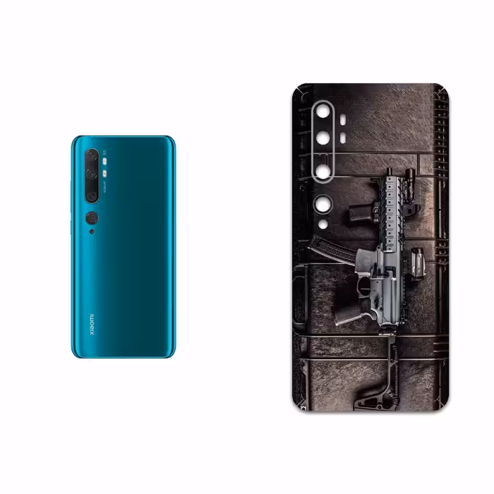 برچسب پوششی ماهوت مدل Gun مناسب برای گوشی موبایل شیائومی Mi Note 10