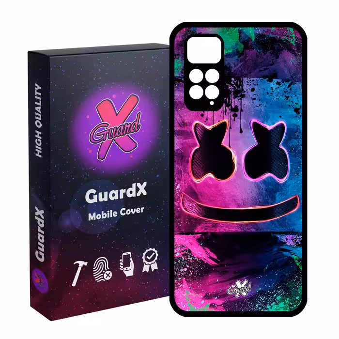 کاور گارد ایکس طرح Marshmello مدل Glass10028 مناسب برای گوشی موبایل شیائومی Redmi Note 11S/ Note 11 4G