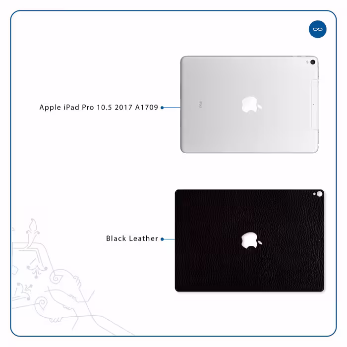 برچسب پوششی ماهوت مدل Black-Leather مناسب برای تبلت اپل iPad Pro 10.5 2017 A1709