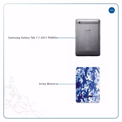 برچسب پوششی ماهوت مدل Army-Winter مناسب برای تبلت سامسونگ Galaxy Tab 7.7 2011 P6800