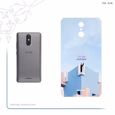 برچسب پوششی ماهوت مدل Architecture مناسب برای گوشی موبایل تکنو WX3F LTE