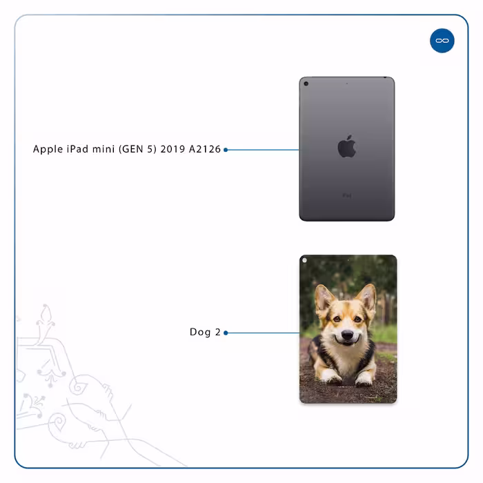 برچسب پوششی ماهوت مدل Dog-2 مناسب برای تبلت اپل iPad mini (GEN 5) 2019 A2126