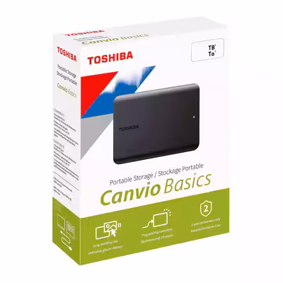 هارد اکسترنال توشیبا مدل Canvio Basics USB3.0 ظرفیت دو ترابایت