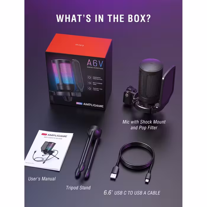 میکروفن کندانسر گیمینگ فای فاین مدل A6V