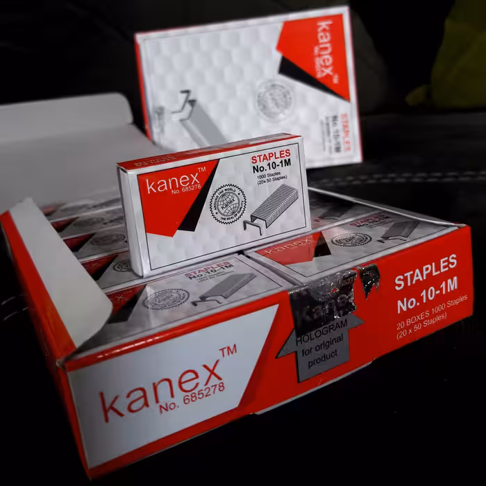 سوزن منگنه کانکس کد 100 مدل اداری همراه سایز 10 بسته 2000 عددی