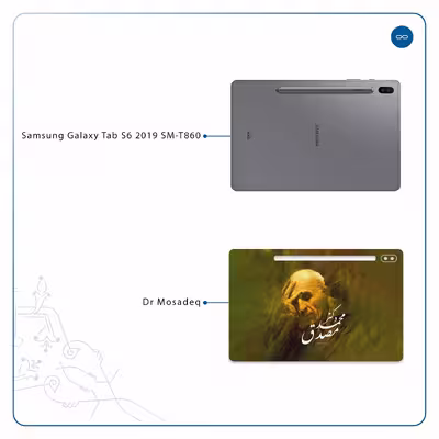 برچسب پوششی ماهوت مدل Dr-Mosadeq مناسب برای تبلت سامسونگ Galaxy Tab S6 2019 SM-T860