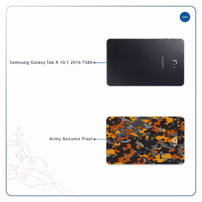 برچسب پوششی ماهوت مدل Army-Autumn-pixel مناسب برای تبلت سامسونگ Galaxy Tab A 10.1 2016 T580