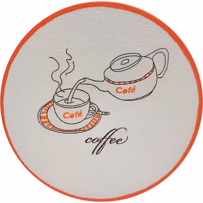 بشقاب دیوارکوب سفالی مدل فنجان و قوری کد 2 مجموعه 4 عددی