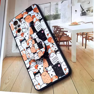 کاور لاین کینگ مدل Dog j2 مناسب برای گوشی موبایل شیایومی Redmi Note10 10S به همراه پایه نگهدارنده