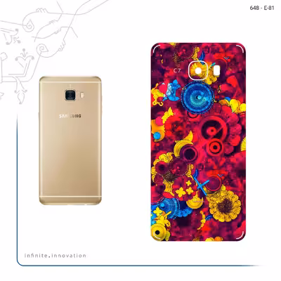 برچسب پوششی ماهوت مدل Vector Flower Garden Digital Art مناسب برای گوشی موبایل سامسونگ Galaxy C7